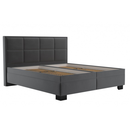 Posteľ Elezar 180x200, sivá/čierne nohy Posteľ Elezar 180x200, sivá/čierne nohy