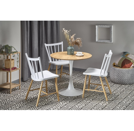 Jedálenský stôl STING, Prírodná/Biela