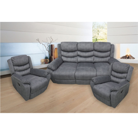 TIMOR - 3RR+1R+1R mechanické polohovateľné kreslo (1xD5044A002+2xD5044A003) - látka NAVY D231 (sivá) - (ZO) CH19***