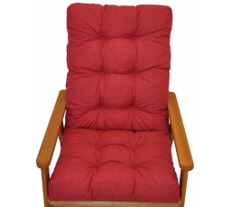 Vankúš na záhradné kreslo s mašľou - látka bordová melír