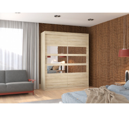 Posuvná skriňa so zrkadlom TOLEDO 180 Sonoma+Sonoma