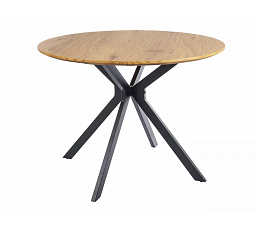 Jedálenský stôl ASTER 100 cm, Dub/Čierny matný