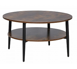 Konferenčný stôl ELLA A, Hnedá rustik/Čierny mat