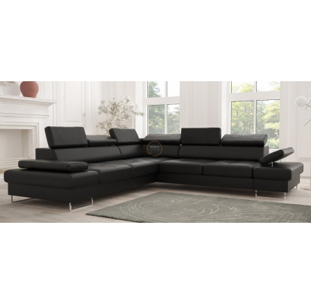 Rohová sedacia súprava GALAXY MAX 280×280 - čierna eko koža, pravá Rohová sedacia súprava GALAXY MAX 280×280 - čierna eko koža, pravá