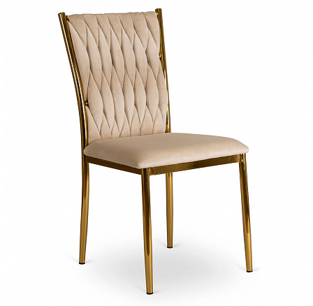 Stolička DAN Krémová Pletená Zamatová