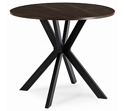 Stôl LAUREN 90 cm Orech/Čierny
