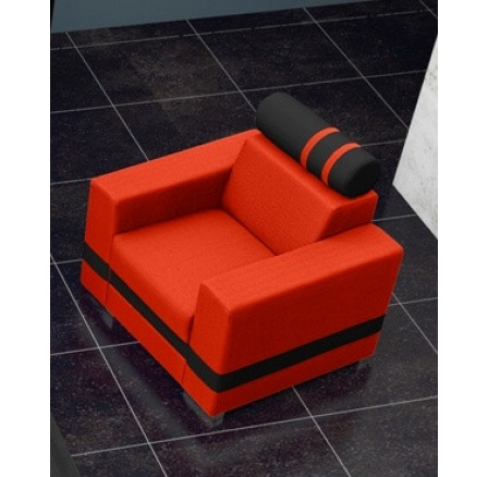 Oranžovo-čierne kreslo Replay