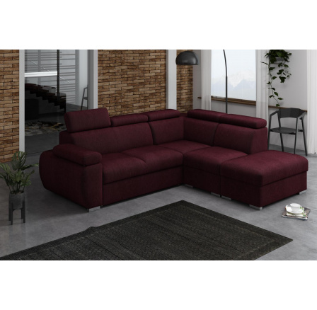 Rohová sedacia súprava Bodie V pravá vínová