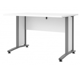 Kancelársky stôl 403/437 biely/strieborný sivý