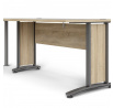 Rohový písací stôl OFFICE 80400/72, Dub sonoma/Silver grey