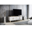 TV komoda LOTTA RTV 140 (2D2S), Biela/Dub sonoma