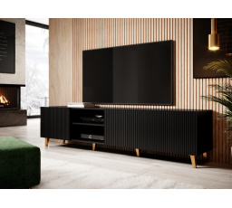 TV komoda PAFOS RTV 200 4D, Čierna