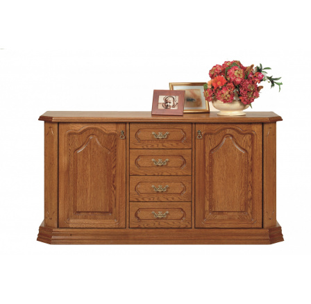 KOLUMBUS (KINGA)- komoda 2D4S/165 dvierok -zásuvky drevo D3-165 x 85 x 50 kolekcia "B" (K150-Z)