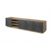 TV komoda Asha 200, Dub artisan / rivier stone matný