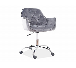 Kancelárske kreslo Q-190 Velvet, sivé Bluvel 14