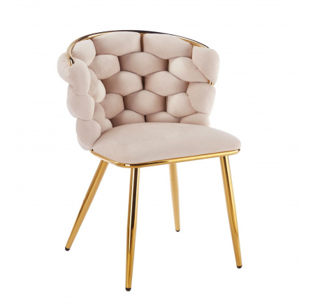 Stolička velvet béžová K47-FXJG G