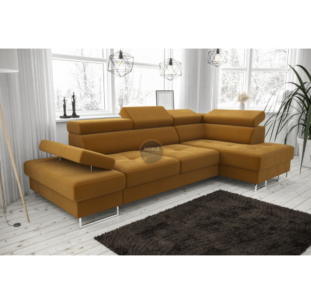 Rohová sedacia súprava GALAXY MINI 170x280 - žltá, pravá Rohová sedacia súprava GALAXY MINI 170x280 - žltá, pravá