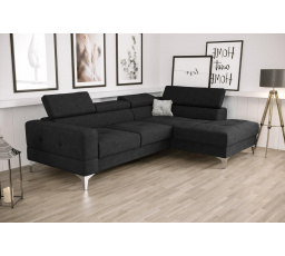 Rohová sedacia súprava TOSCANIA MINI s funkciou spania 170x250 cm - čierna, pravá