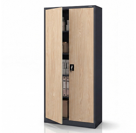 Kancelárska skriňa na dokumenty kovová antracitová / dub sonoma: Eco Design JANA H 900 x 1950 x 400 mm Kancelárska skriňa na dokumenty kovová antracitová / dub sonoma: Eco Design JANA H 900 x 1950 x 400 mm