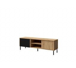 TV komoda Michel R6, dub/čierne lamely