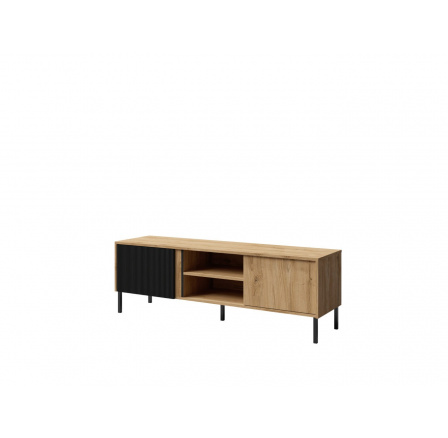 TV komoda Michel R6, dub/čierne lamely