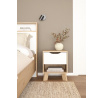 Nočný stolík Iker 704, jackson hickory/biela
