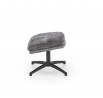 Kreslo DARIO s podnožkou, Sivá
