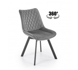 Jedálenská otočná stolička K520, Sivá/Čierna