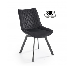 Jedálenská otočná stolička K520, Čierna/Čierna