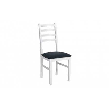 NIEL 8 - jedálenská stolička (NILO 8)- biele drevo/látka 16X sivá- kolekcia "DRE" (Z)