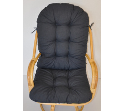 Vankúš pre kreslo Havai tkanina tmavo šedá podšívka