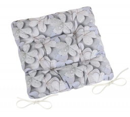 Sedák prešívaný 40x40 cm sivý kvet