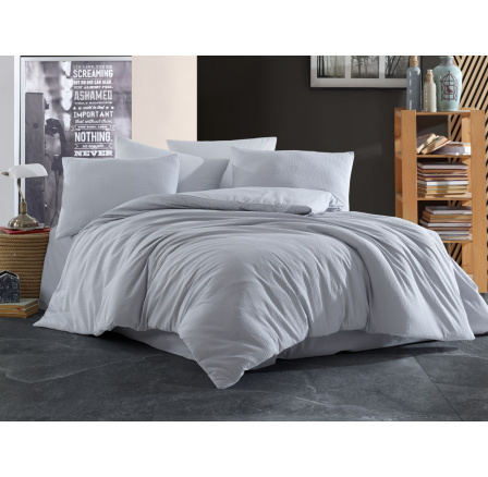 Predĺžené obliečky krep UNI 140x220, 70x90cm Sivé zipsový uzáver Predĺžené obliečky krep UNI 140x220, 70x90cm Sivé zipsový uzáver