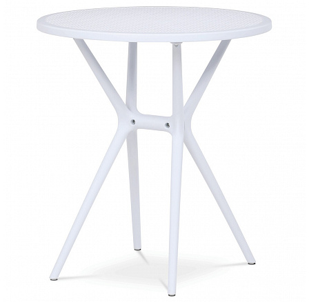 Stôl jedálenský, biely plast