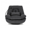 Polohovacie kreslo, elektrické zabudované ovládanie, siva, látka, TV-7089 GREY2