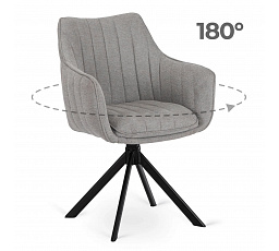 Otočná stolička MUMBAI Sivá