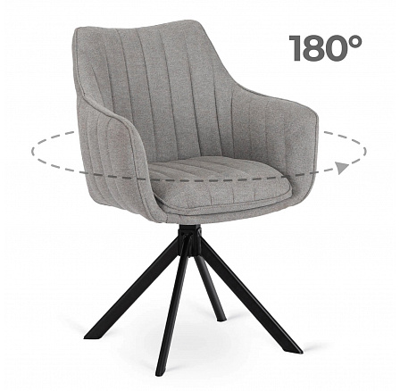 Otočná stolička MUMBAI Sivá