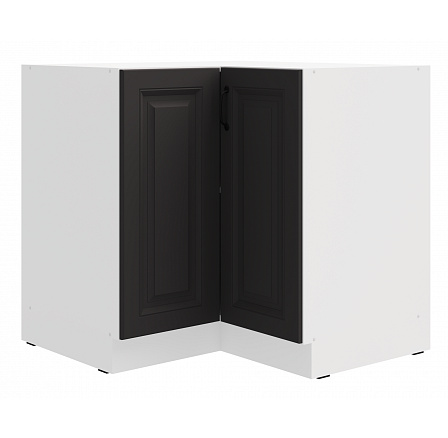 Dolní rohová skříňka STELLO - 90x90 DN 2F BB, Bílá/Grafit Dolní rohová skříňka STELLO - 90x90 DN 2F BB, Bílá/Grafit