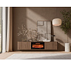 TV komoda DARCO 180 s elektrickým krbom, Elegant orech