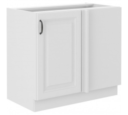 Rohová kuchynská skrinka STIPE 105-DN-1F-BB, Biela