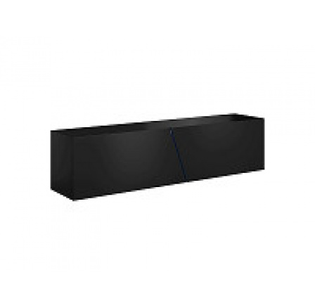 SIMENA - TV stolík čierny/čierny lesk vrátane LED RBG farby (SIMENARTVCCPLK=1PACK) (S) (K150)
