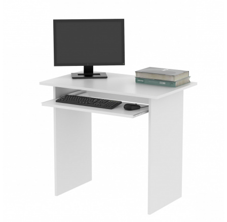TWISTER - počítačový stôl (TWIST) - biely (MD) (K150)