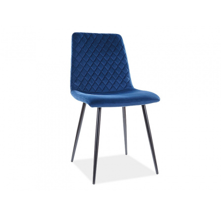 Jedálenská stolička IRYS Velvet, modrá Bluvel 86