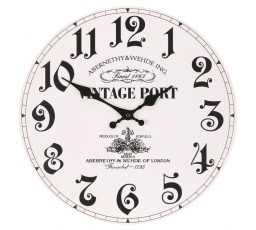 Hodiny nástěnné - pr. 34 cm, MDF, vintage styl