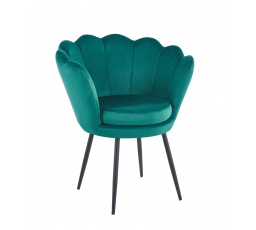 Kreslo velvet zelené /nohy čierne/ FR1-FX