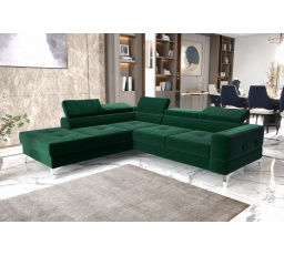 Rohová sedacia súprava TOSCANIA II priemer 30x250 - zelená, ľavá