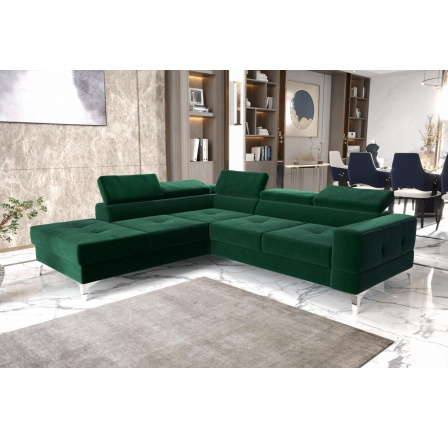 Rohová sedacia súprava TOSCANIA II priemer 30x250 - zelená, ľavá Rohová sedacia súprava TOSCANIA II priemer 30x250 - zelená, ľavá