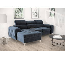 Rohová sedacia súprava ORION MINI s funkciou spania 255x165 cm - modrá, ľavá