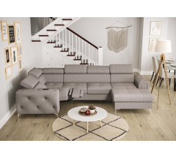 Rohová sedacia súprava ORION MAX III, relax s funkciou spania 165x320x190 cm - sivá, ľavá