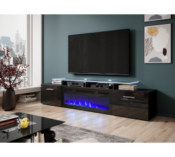 TV komoda ROVA, Čierna matná